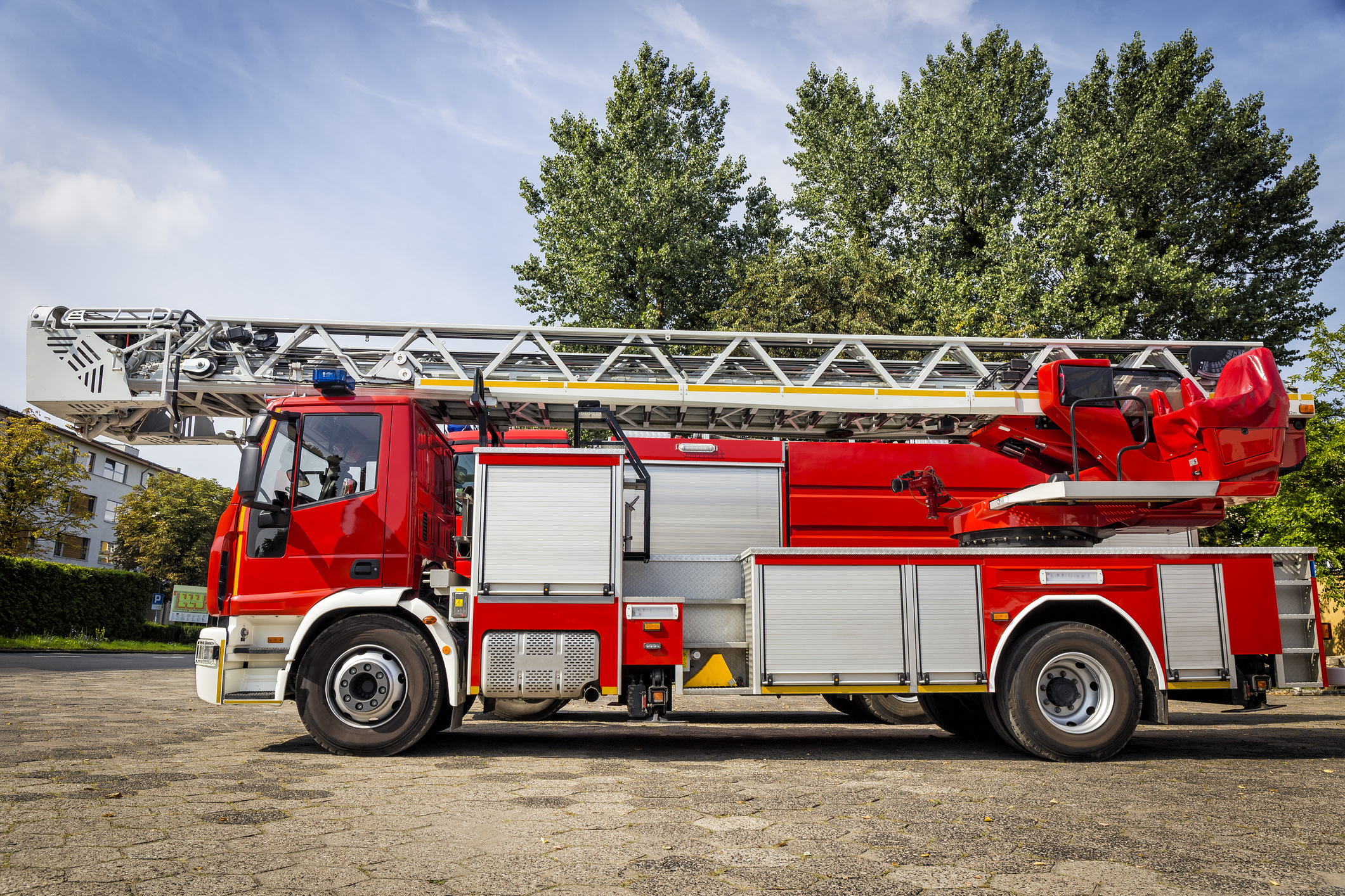 Fire department ladder truck