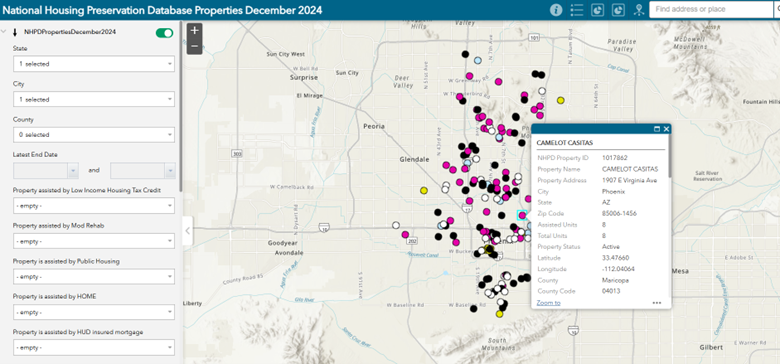 Phoenix Arizona NHPD Mapping Tool