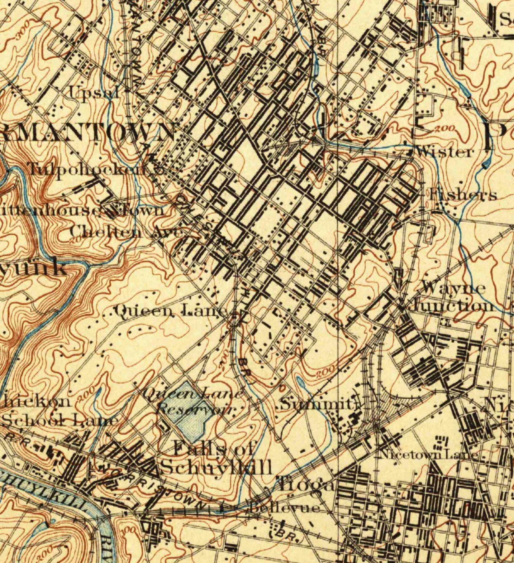 Historical topographic map from 1899