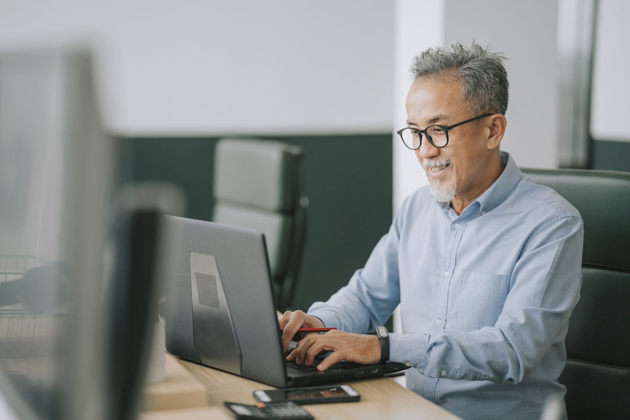 Man on computer