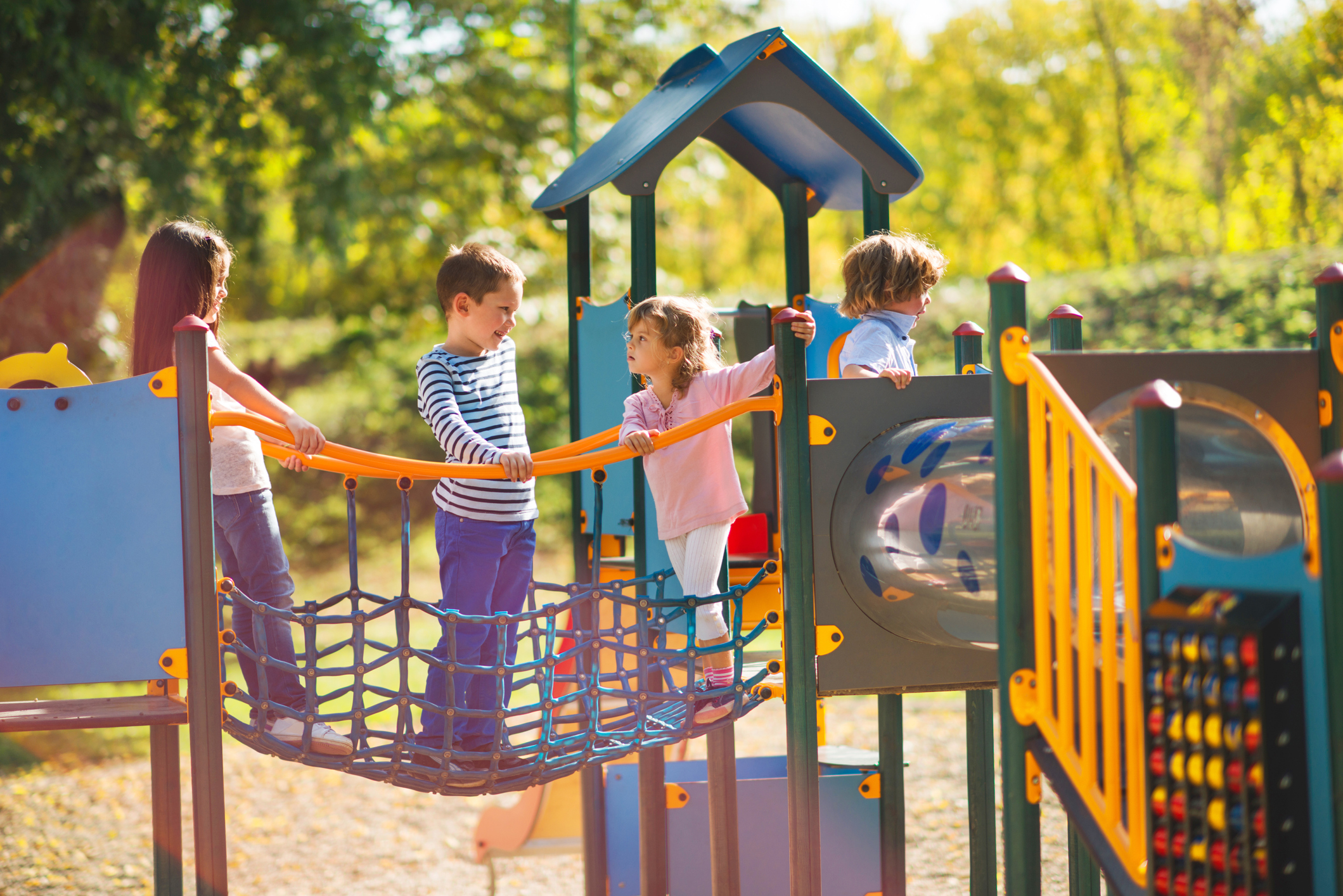 Children playing on playground