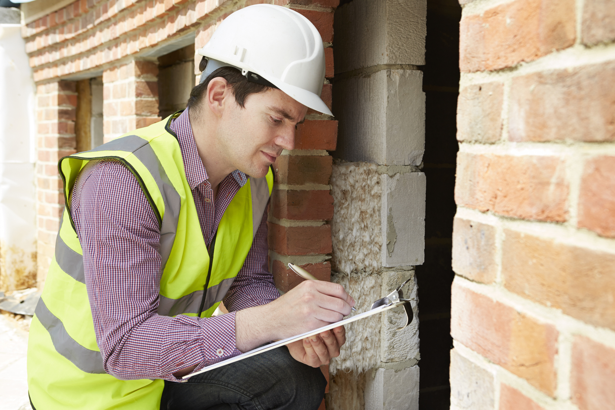 Man inspecting a property 